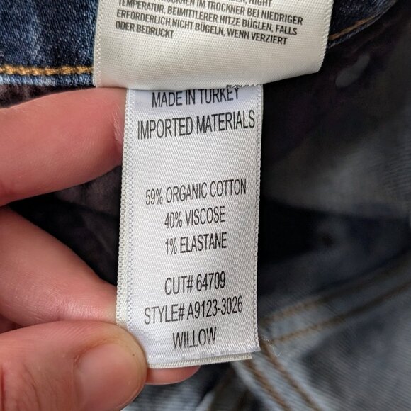 Agolde Willow Mid-Rise Slim Crop Jean Blue Denim size 29 - Picture 7 of 9